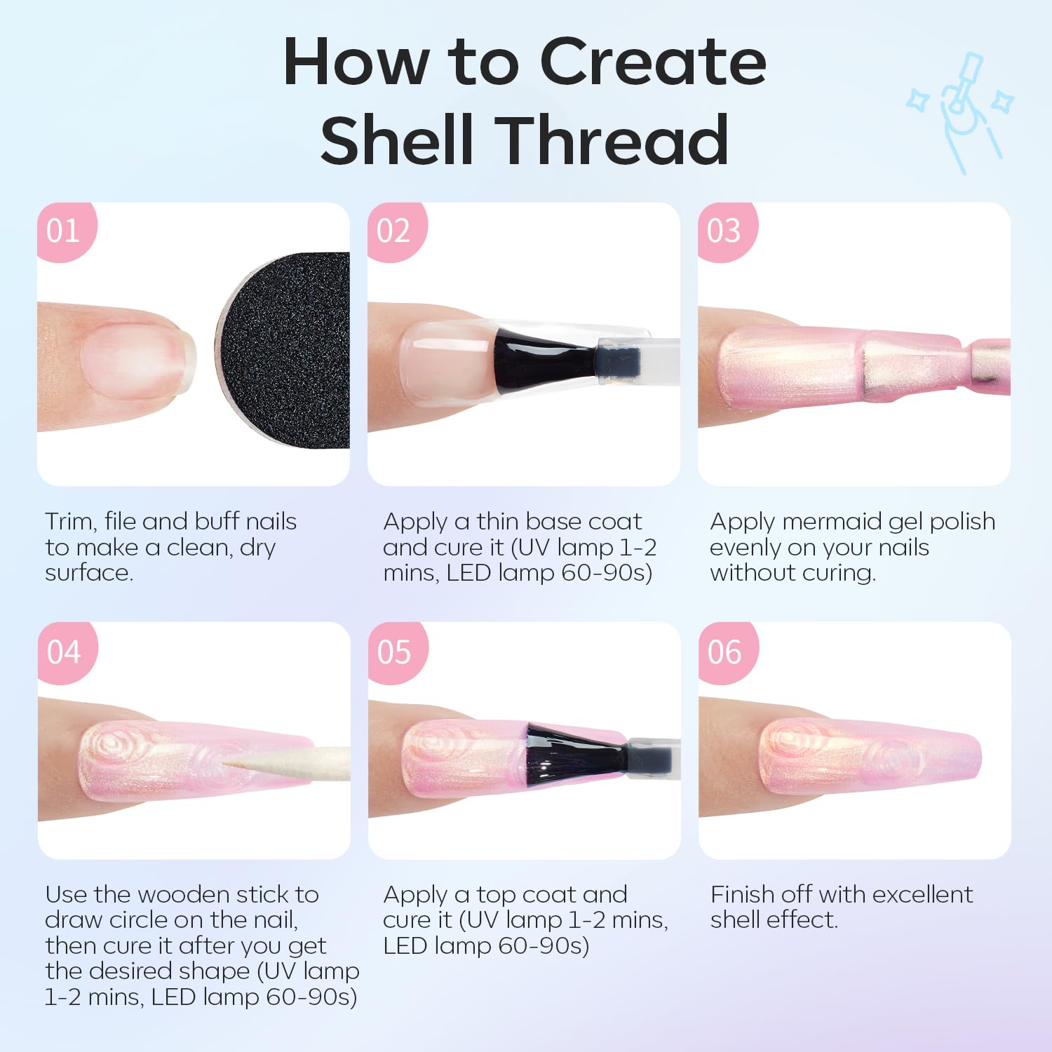 Modelones Pearl Cat Eye Gel Nail Polish and UV LED Nail Lamp - Image 4