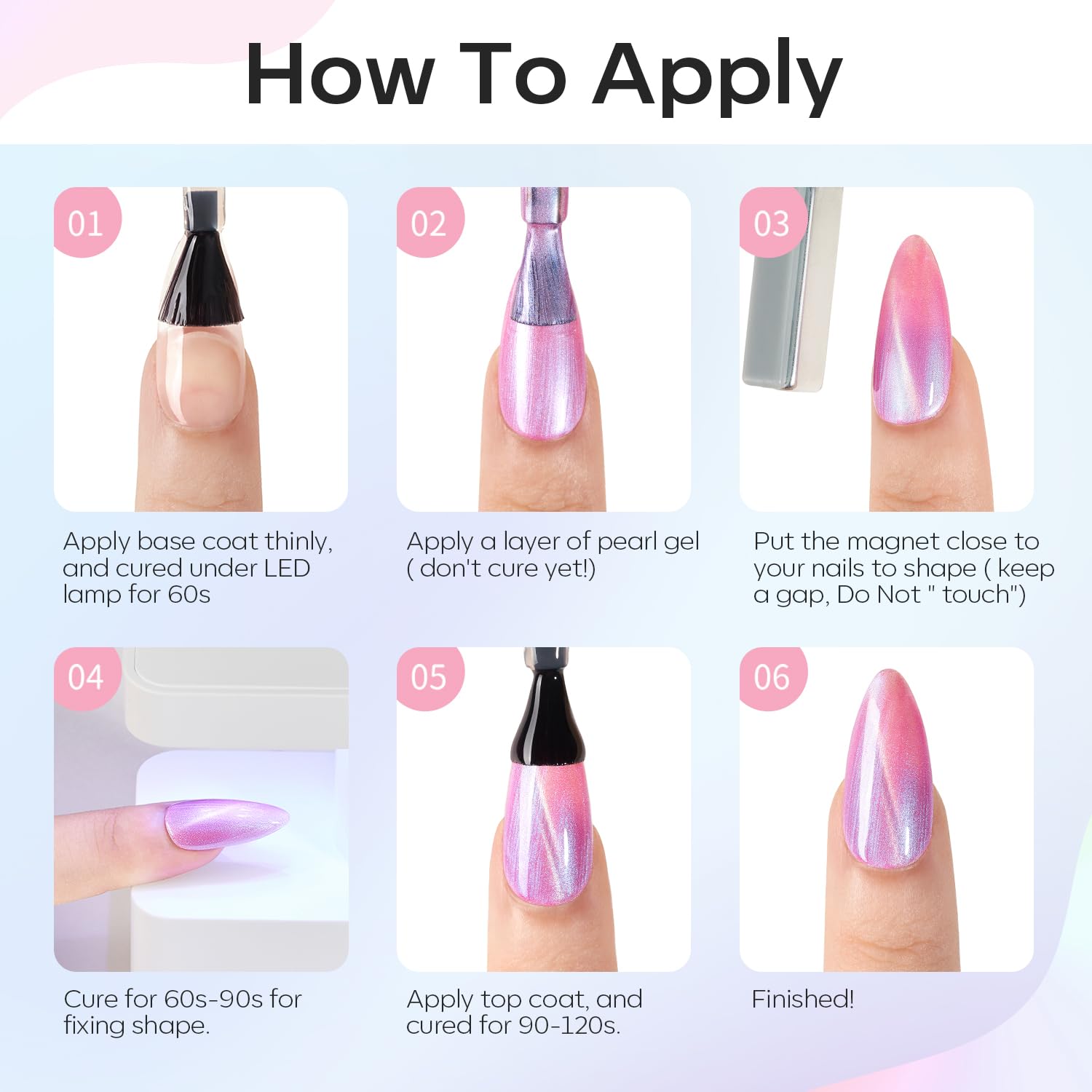 Modelones Pearl Cat Eye Gel Nail Polish and UV LED Nail Lamp - Image 5