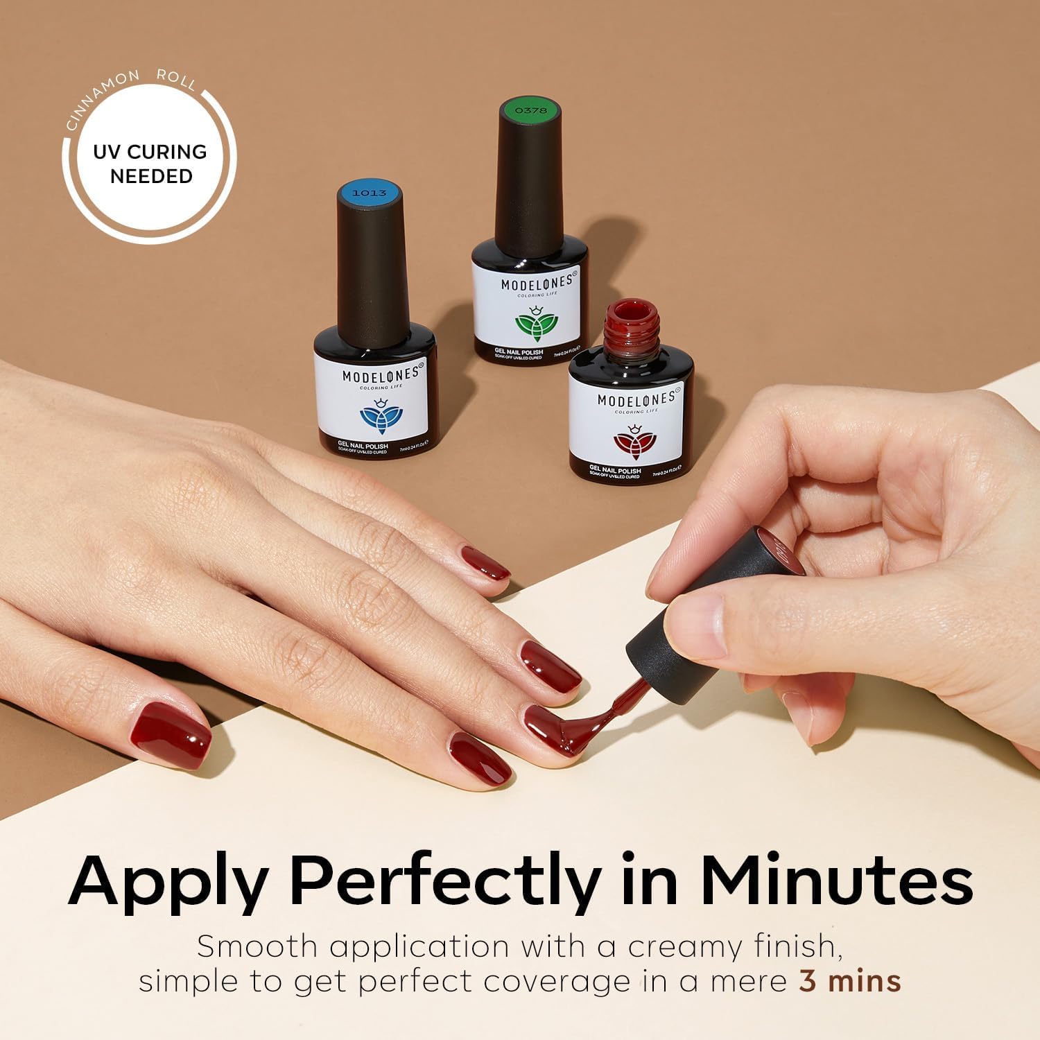 modelones 32 PCS Gel Nail Polish Set, 28 Colors Red Nude Green Blue Gel Polish with No Wipe Base Coat, Glitter & Glossy & Matte Top Coat Soak Off LED Nail Art Kit Salon at Home - Image 4