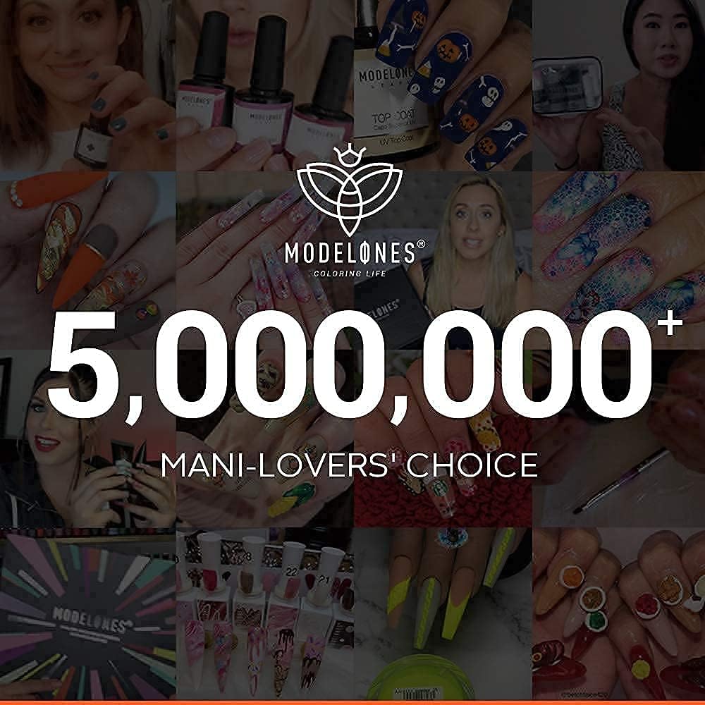 Modelones Builder Nail Gel Kit - Clear Extension Kit Hard Gel for Nails 2oz Strengthen Acrylic Manicure Art Set with 100PCS Dual Forms and Dual-use Acrylic Brush Professional DIY at Home - Image 8