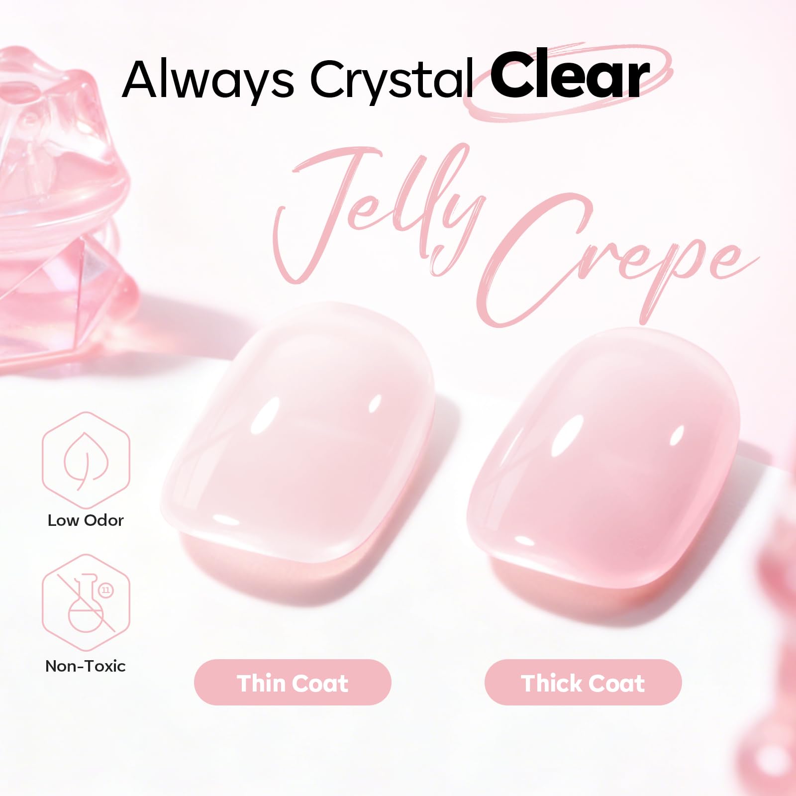 modelones Builder Nail Gel,No Top Coat Needed Builder for Nails Cover Nude, C-Curve Sculpting, Glossy Jelly Finish Nude Pink, No-Wipe, 9-in-One LED Lamp Cured Color Gel Polish for Quick Diy Salon - Image 8