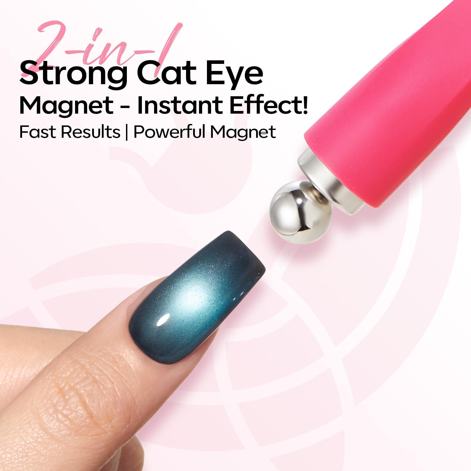 modelones Cat Eye Magnet, 8-in-1 Cat Eye Magnet Tool for Gel Nails with 6 Colors Cat Eye Gel Nail Polish - Image 6