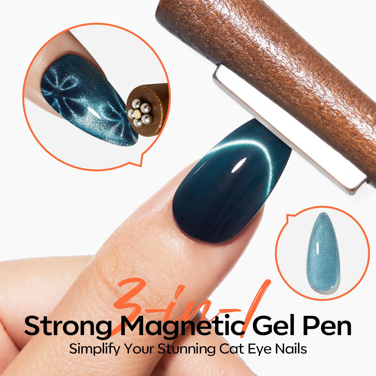modelones Cat Eye Magnet Set+ 6 colors Gel Nail Polish Set - Image 6