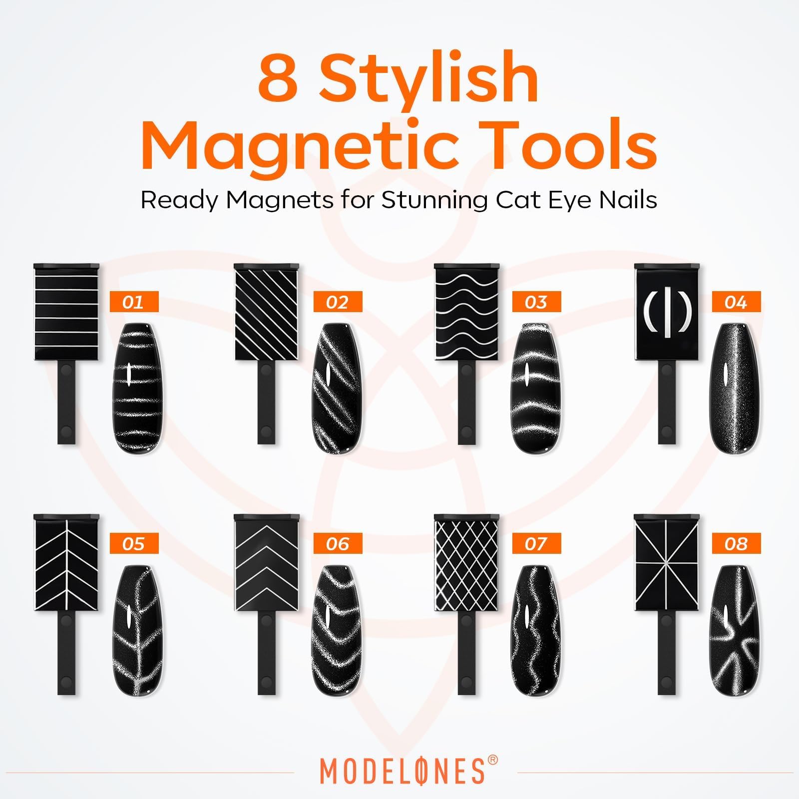 modelones Cat Eye Magnetic with 6 Colors Glitter Red Green Purple Blue Cat Eye Gel Nail Polish - Image 3