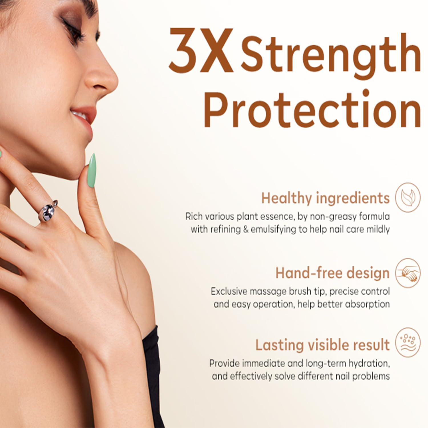 modelones Cuticle Cream, Ultra-Hydrating Nail Care for Damaged Nails Organic Jojoba Oil Vitamin E, Cuticle Non-greasy Dry Cracked Cuticles 15ML - Image 6