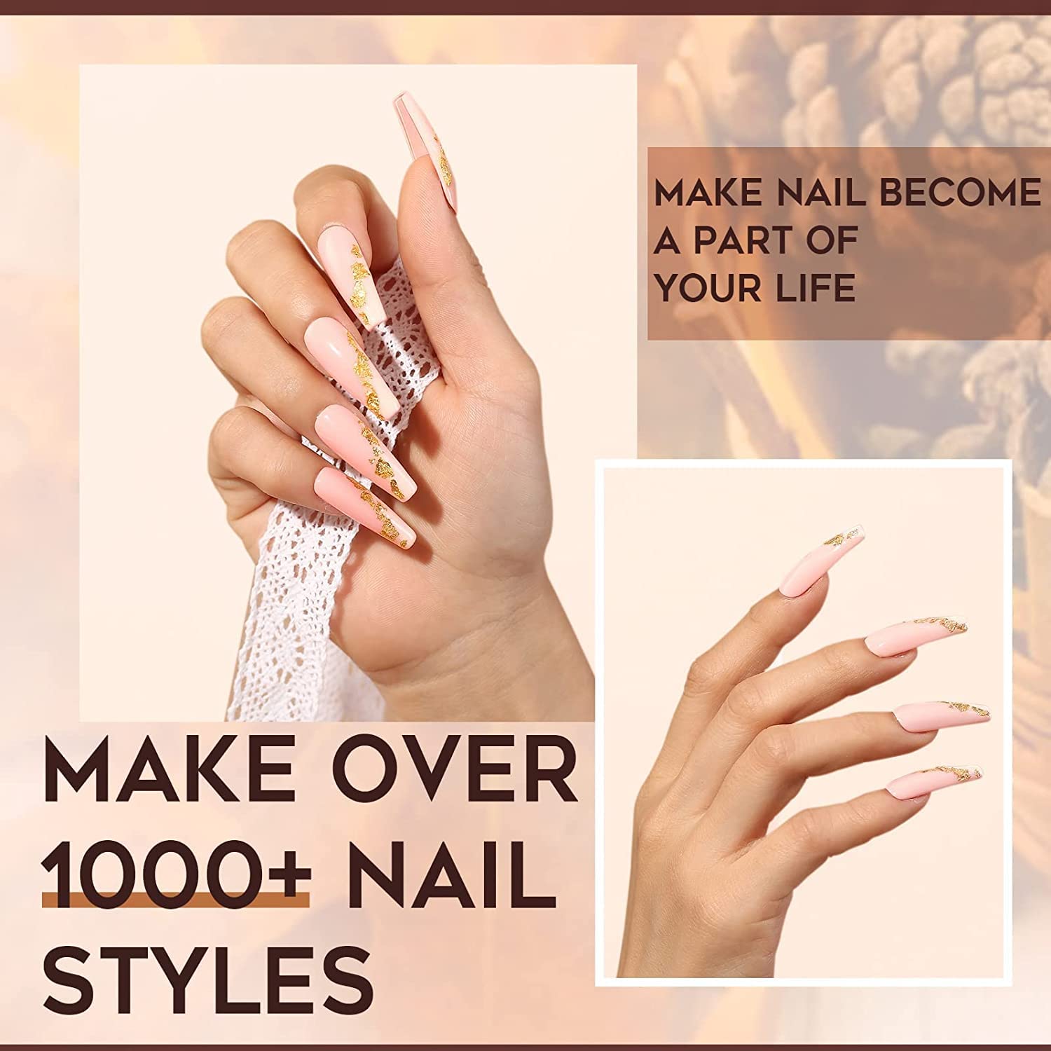 MODELONES Dip Powder Nail Kit Starter-12 Nude Colors French Style Dipping Powder with Base Top Coat 2 in 1 Set, Essential Manicure Nail Art System No Lamp Needed - Image 5