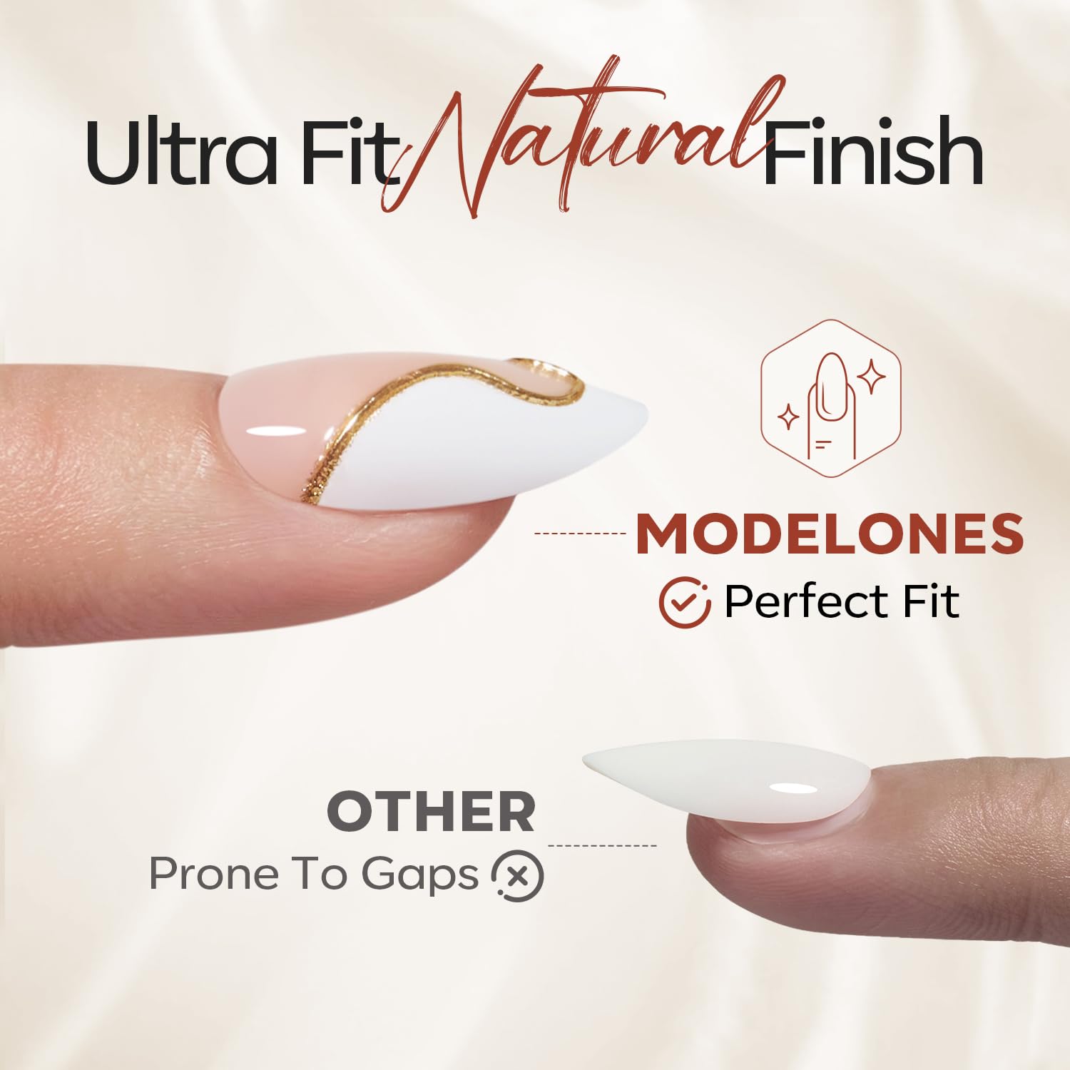 Modelones French Tip Press on Nails Almond, Short Almond Fake Nails, Semi-Transparent Soft Nail Kit with Nail Glue Adhesive Tabs Nail File, Salon Quality Nails Press Ons 30Pcs 15 Sizes, French Leopard - Image 6