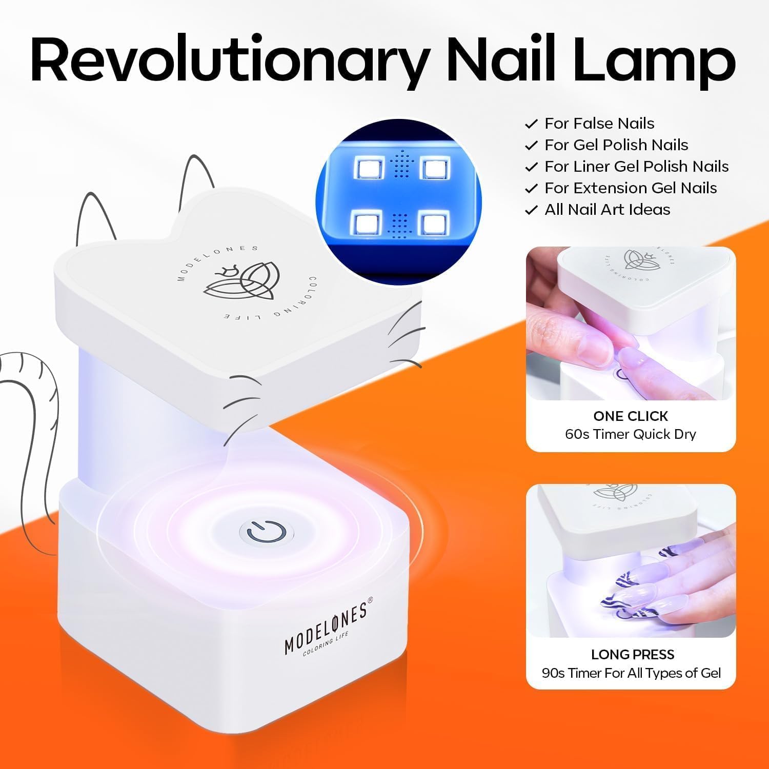 modelones Gel Nail Kit Almond, Upgrade 15Sizes Fake Nails, 9-in-One Glue Dehydrator & Mini U V Light Clipper, 510Pcs Medium Almond Press on Tips for Extension DIY Salon Home Gift (Pack of 2) - Image 4