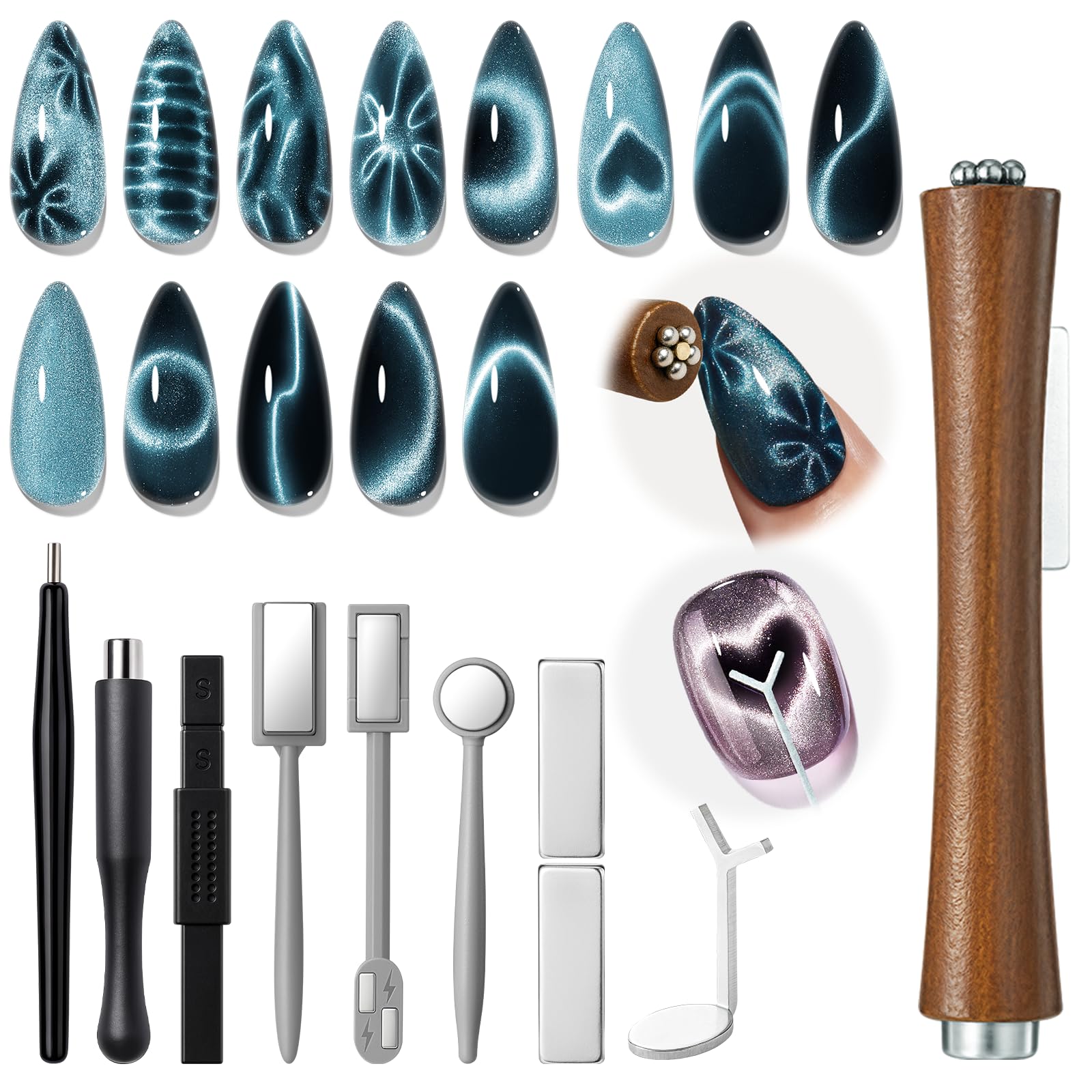 modelones Cat Eye Magnet Set+ 6 colors Gel Nail Polish Set - Image 3