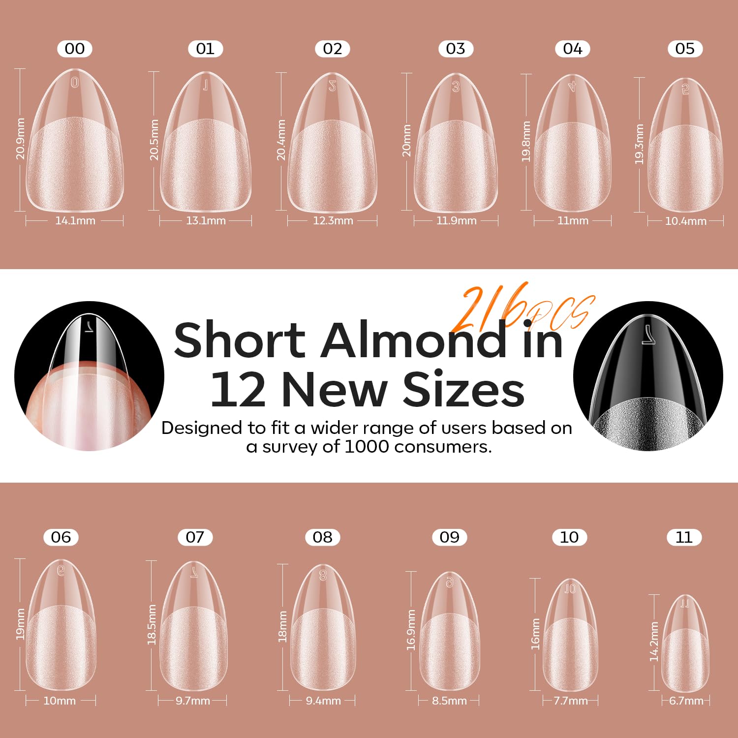 modelones Magnetic Cat Eye Gel Nail Polish with Nail Kit Short Almond Gel Nail Tips - Image 9