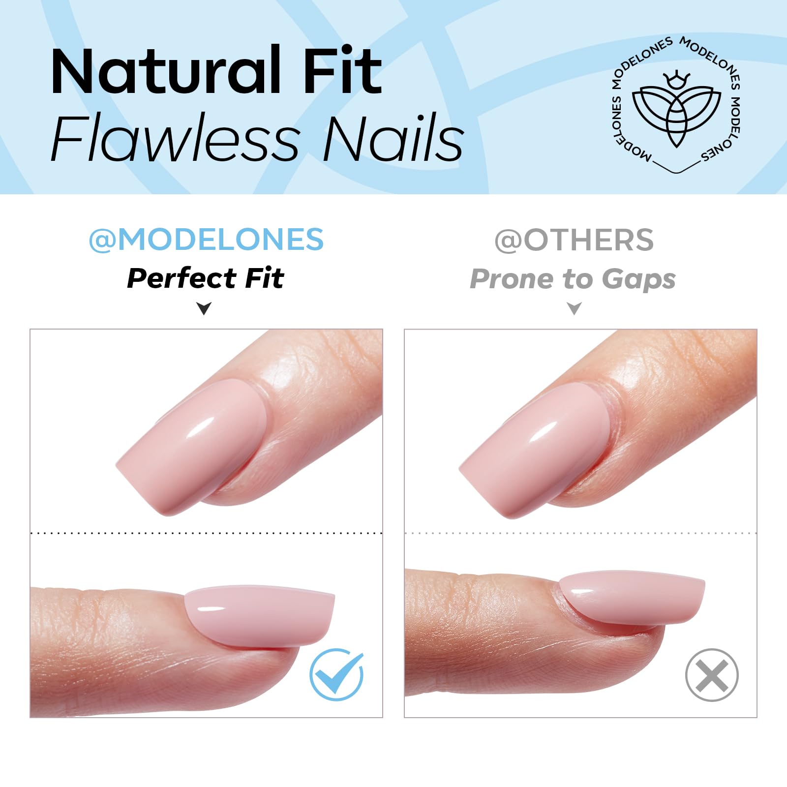 Modelones Jelly White Press on Nails Almond, Short Fake Nails, Reusable Nail Kit with Nail Glue Adhesive Tabs Mini Nail File, Nails Press Ons 32Pcs 16 Sizes, Women Girl Gift ﻿ - Image 6