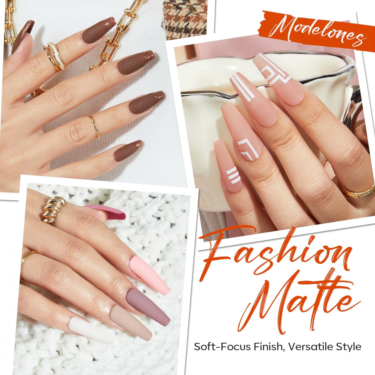 modelones Matte Top Coat Nail Polish, Quick Dry No Chip Long Lasting Clear Nail Polish Top Coats Classic Matte Effect Protects Color & Nails Top Coat Manicure Salon Quality 0.5 Fl Oz - Image 7