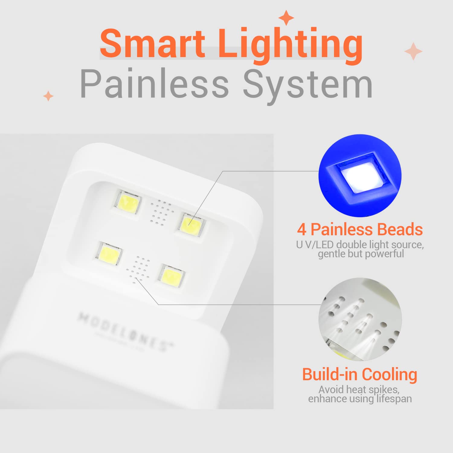 modelones No Wipe Gel Top Coat and Mini U V Nail Lamp - Image 8