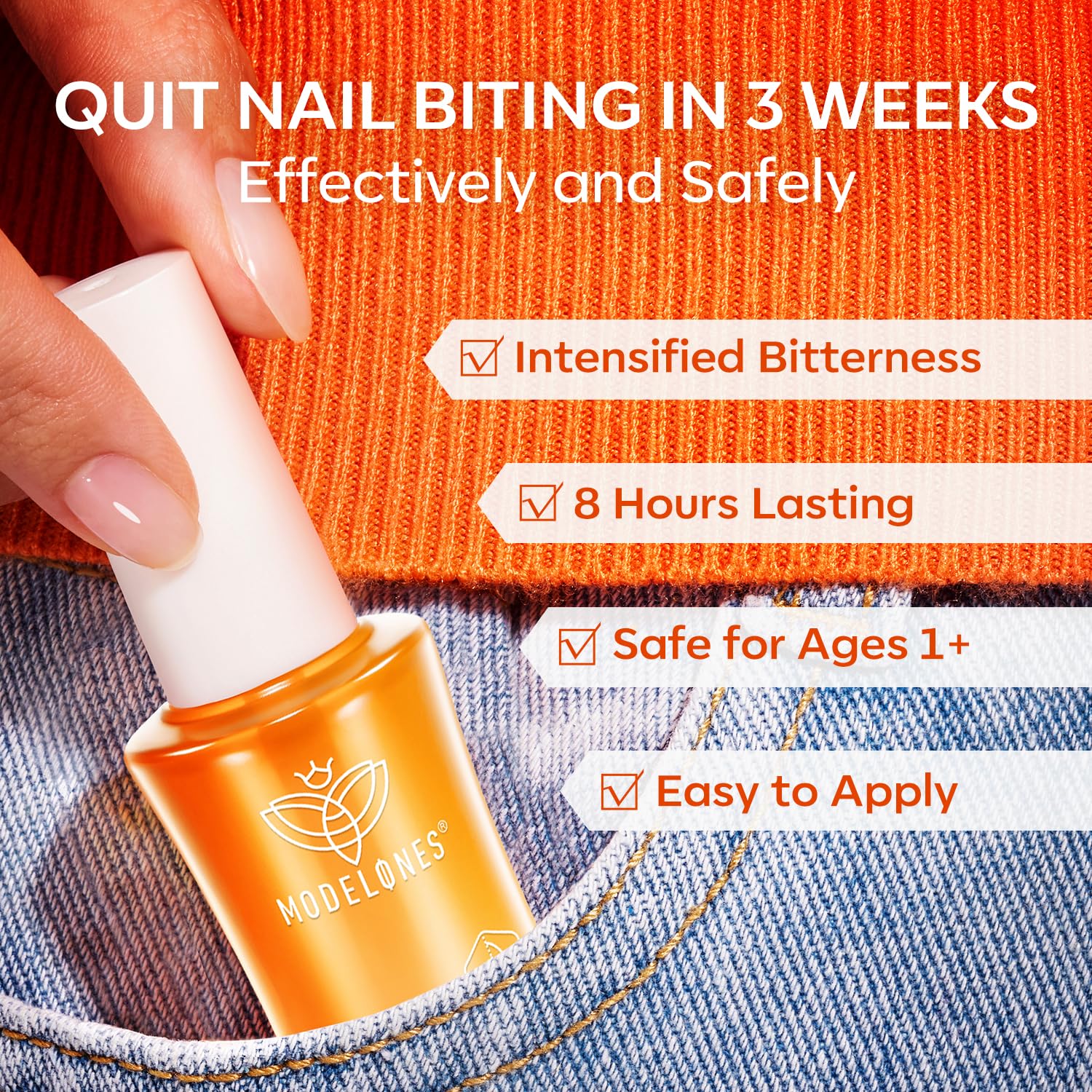 modelones Nail Biting Treatment for Kids New Thumb Sucking Deterrent Nail Biting Prevention for Kids Bitter No Bite Nail Polish Stop Biting Nails Repair for Damaged Nails 0.46 fl oz - Image 9