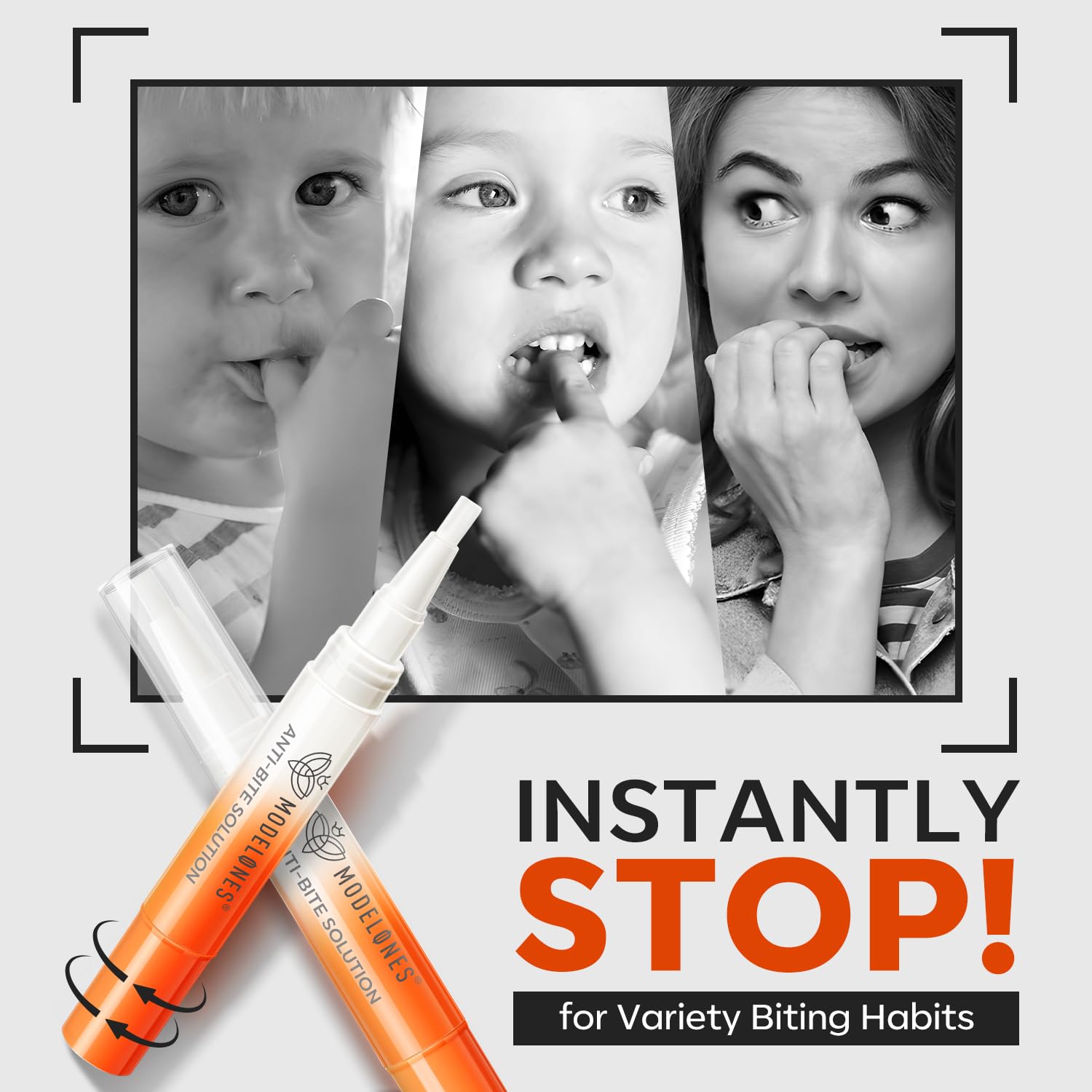 modelones Nail Biting Treatment for Kids Stop Biting Pen Bitter Nail Biting Prevention for Kids Thumb Sucking Deterrent Quick Dry No Bite Nail Polish Nail Repair for Damaged Nails Care 0.24 Fl Oz - Image 6