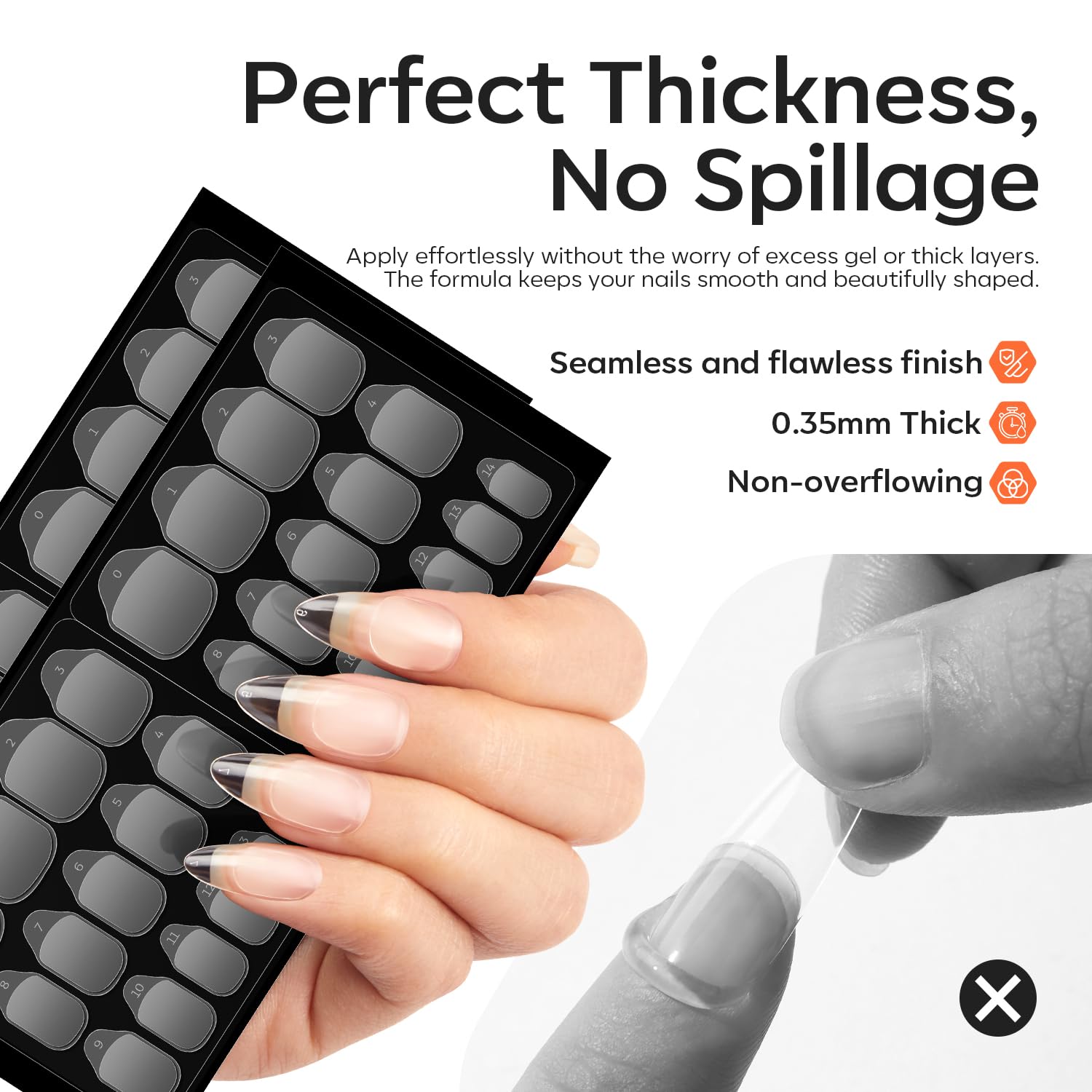 modelones Nail Glue Sticky Tabs for Press On Nails, Adhesive Tabs Jelly Nail Glue Waterproof Breathable for Kids 300pcs 10 Sheets - Image 6