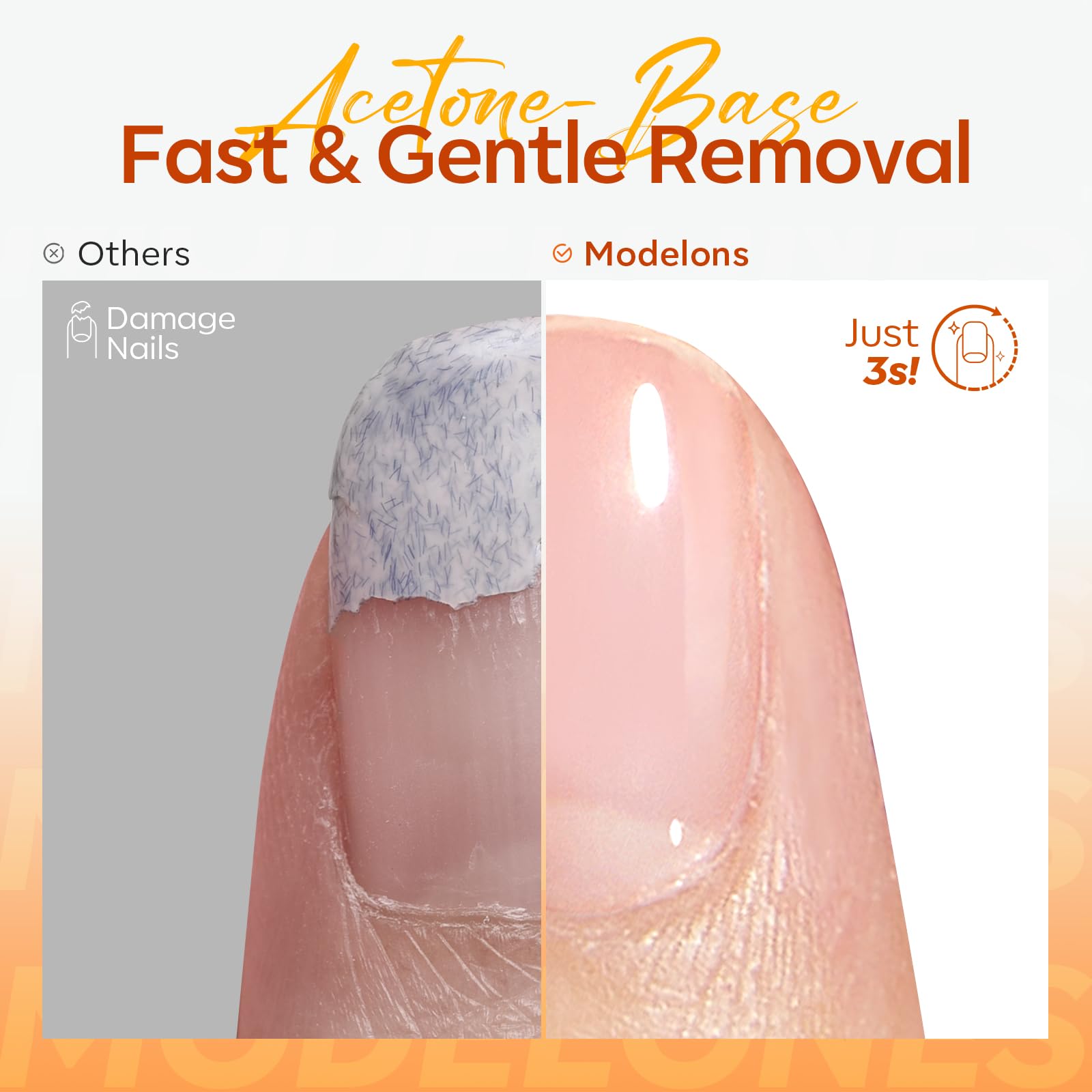 Modelones Nail Polish Remover, Gel Polish Remover Set with Jojoba Oil Fast Gentle Removal for Nail Glue Acrylic Dip Powder Press On Nails, Travel Home Salon Gift for Women 2 Fl Oz, Pack of 3 - Image 3