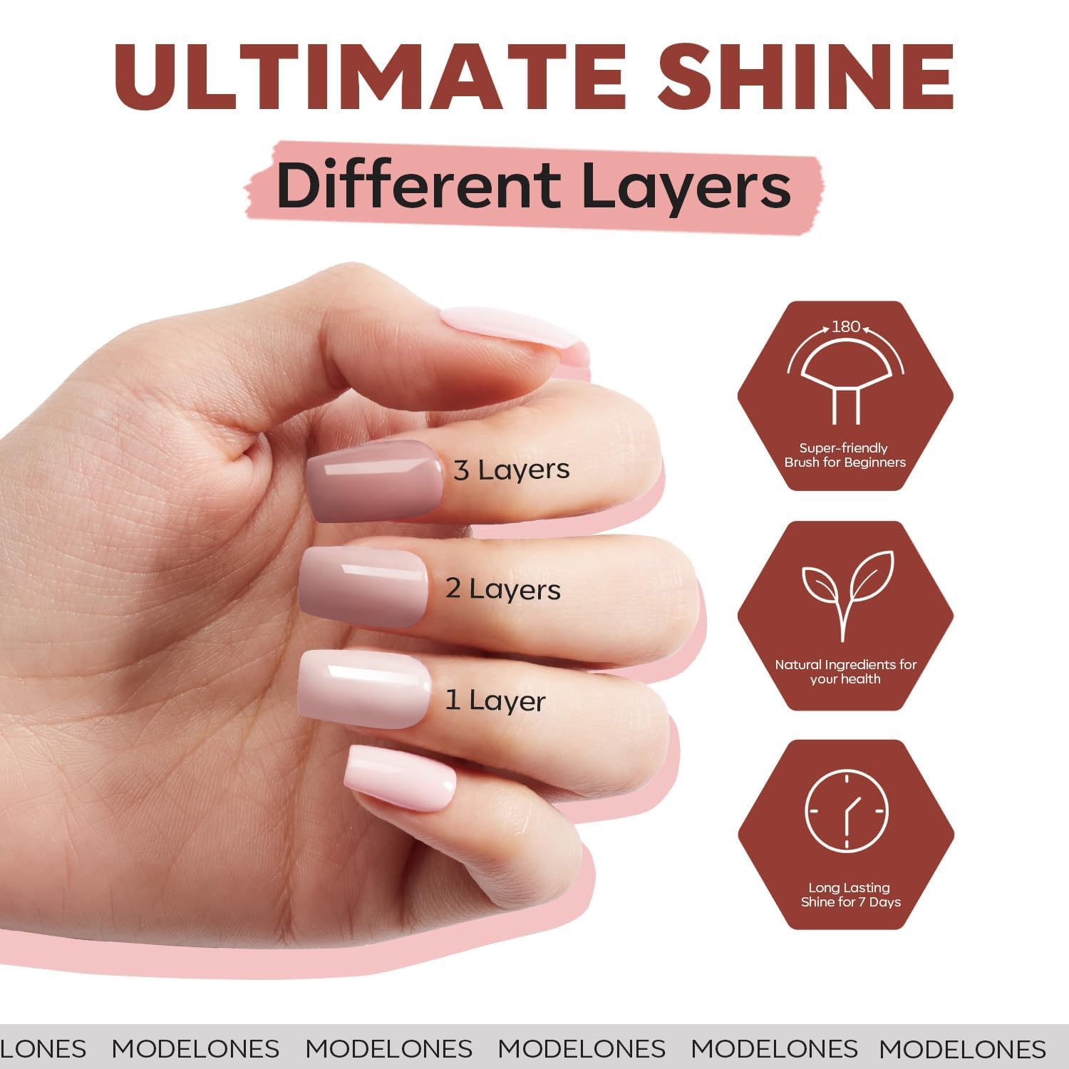 modelones Nail Polish Set, 6 Colors Nude Brown Pink Skin Tones Milky White Mini Nail Polish Fall Winter Neutral Brown Quick Dry Fingernail Polish Manicure DIY Salon Home Gifts for Women Girl - Image 6