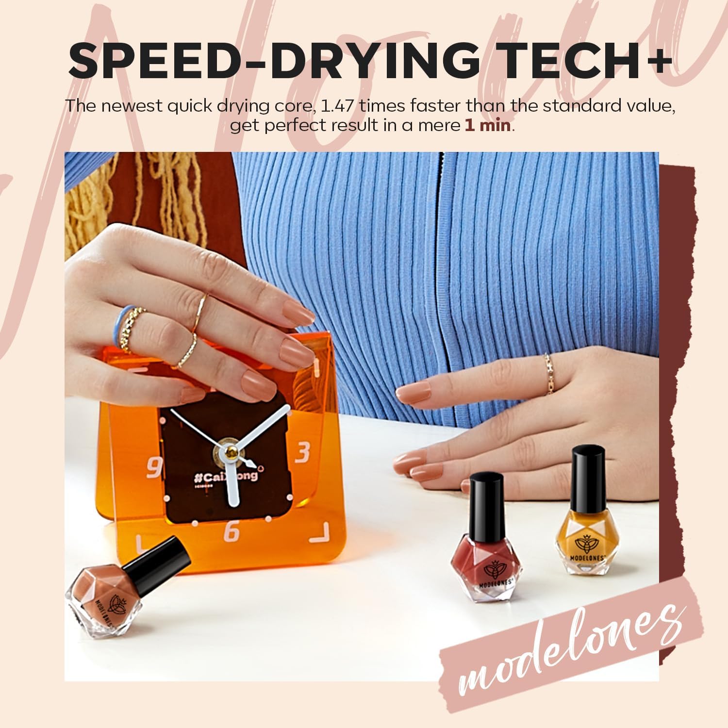 modelones Nail Polish Set, 6 Colors Nude Brown Pink Skin Tones Milky White Mini Nail Polish Fall Winter Neutral Brown Quick Dry Fingernail Polish Manicure DIY Salon Home Gifts for Women Girl - Image 7