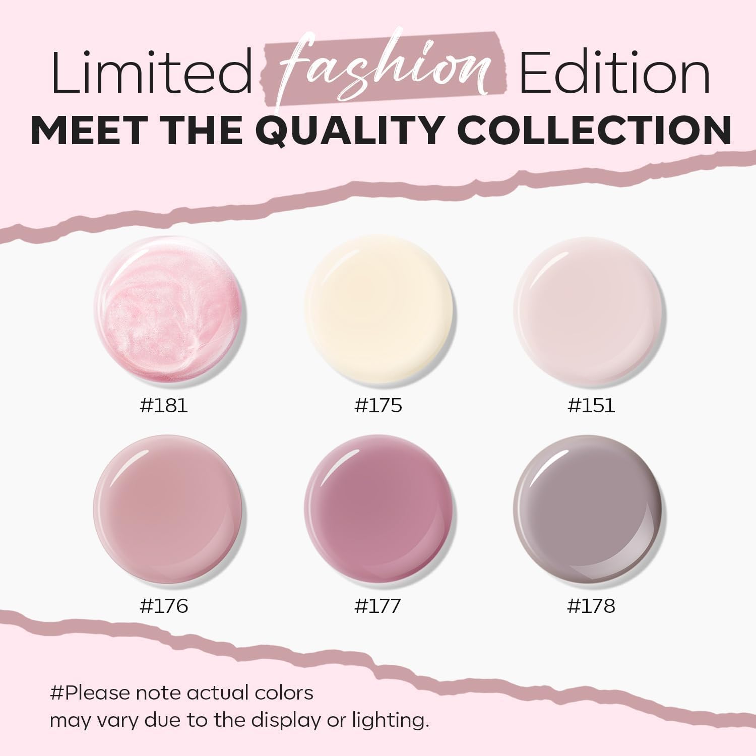 modelones Nail Polish Set 6 Colors, Pearl Pink Grey Beige Mini Quick Dry Nail Lacquer Kit, Bubble Bath Shimmer Pearlescent DIY Home Salon Nail Art Manicure Gift for Women Girls - Image 5