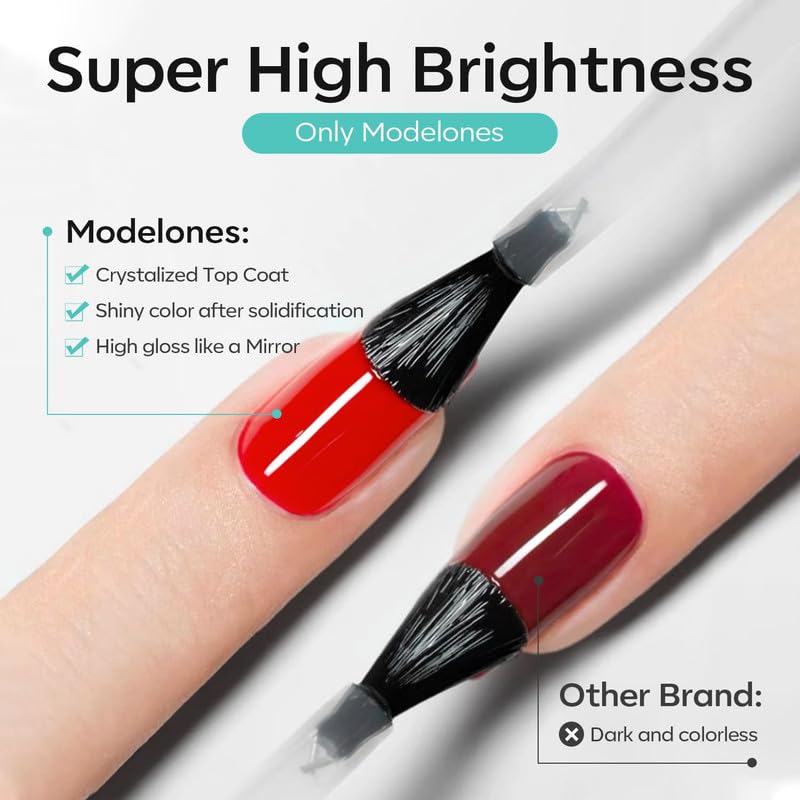 modelones Nail Strengthener and Growth Milky White Nail Polish Nail Repair for Damaged Nails for Thin Weak & Damaged Nail Care Kit for Women 4 Pcs Gifts Sets - Image 5