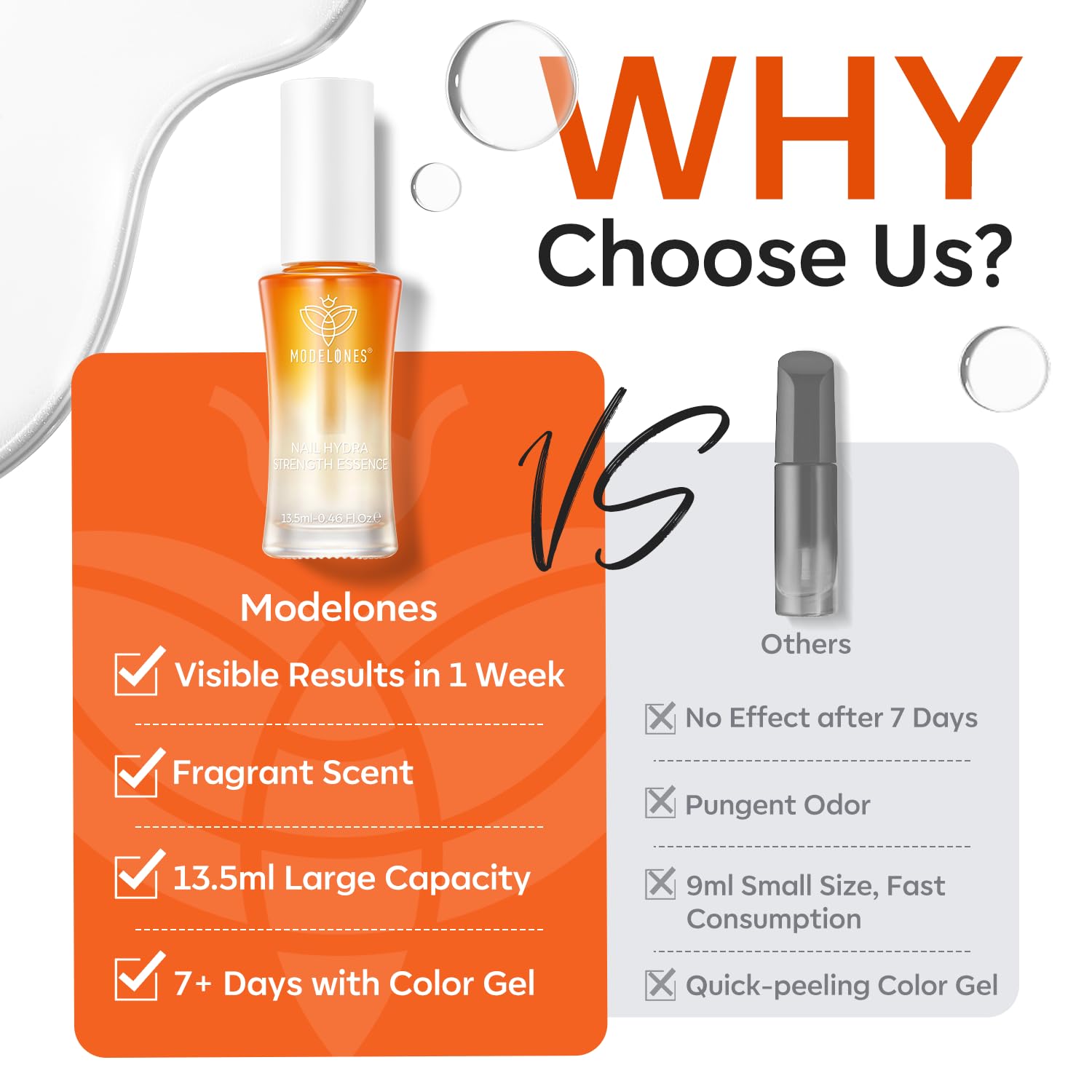 modelones Nail Strengthener and Growth Scented Nail Repair for Damaged Nails Hardener Extra Strong and Growth 3-in-1 Repair Mode Gifts for Women 13.5ml 0.46 Fl Oz - Image 6