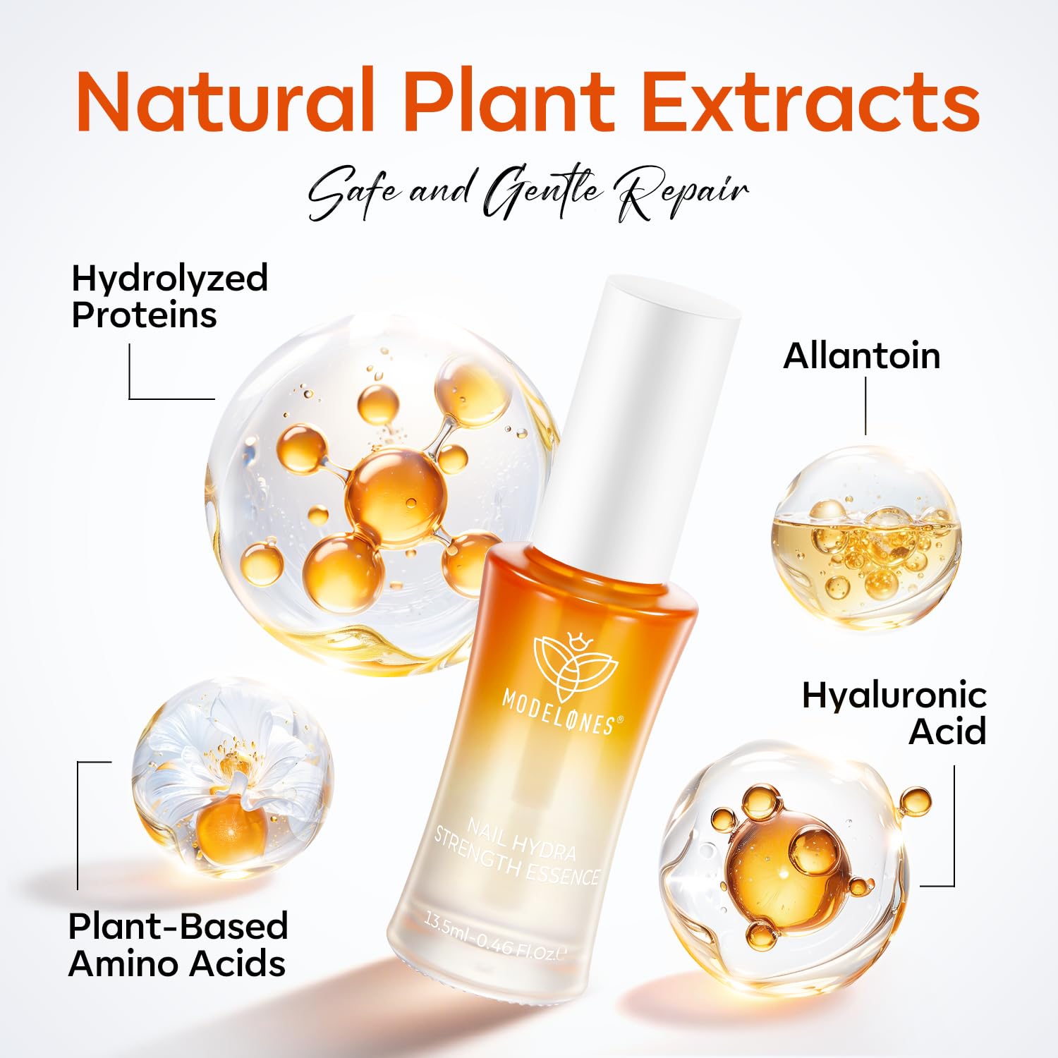 modelones Nail Strengthener and Growth Scented Nail Repair for Damaged Nails Hardener Extra Strong and Growth 3-in-1 Repair Mode Gifts for Women 13.5ml 0.46 Fl Oz - Image 8