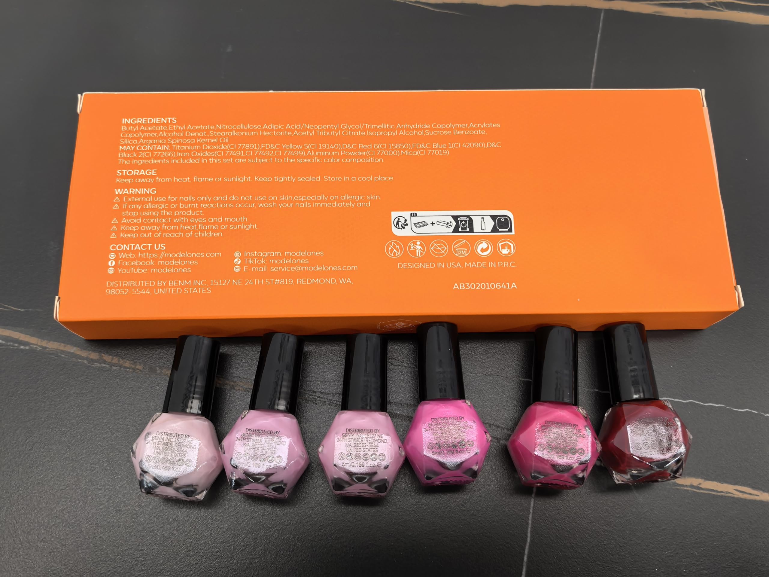 modelones Pink Nail Polish 6 Colors Hot Pink Tones Neon Shades Magenta Light Soft to Dark 2025 Spring Summer Nail Art Design for Women Girl Nail Lovers Valentine's Day Gift Salon DIY Manicure Kit - Image 9