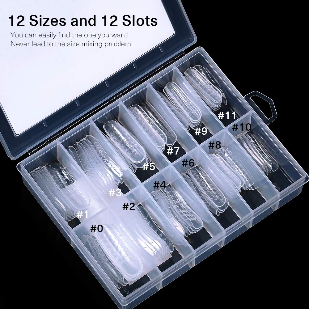 MODELONES Poly Extension Gel Dual Nail Form 120pcs Coffin Nails Clear Ballerina Nail Tips Full Cover - Image 5