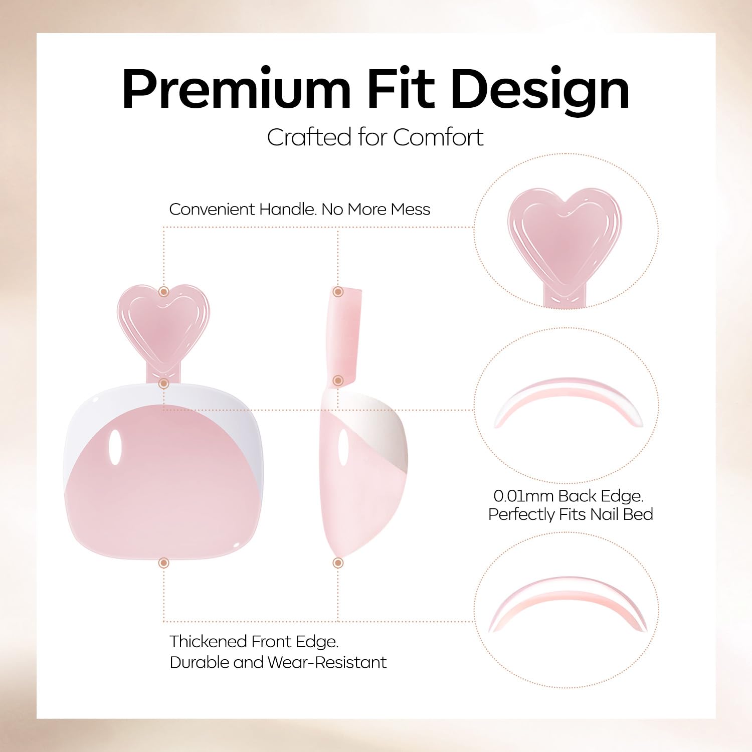 Modelones Press on Toenails Short, Nude French Tip Toe Nails Square, Reusable Nail Kit with Nail Glue Adhesive Tabs Mini Nail File, Toe Nails 36Pcs 18Sizes, Summer Spring Women Girl Gift - Image 5