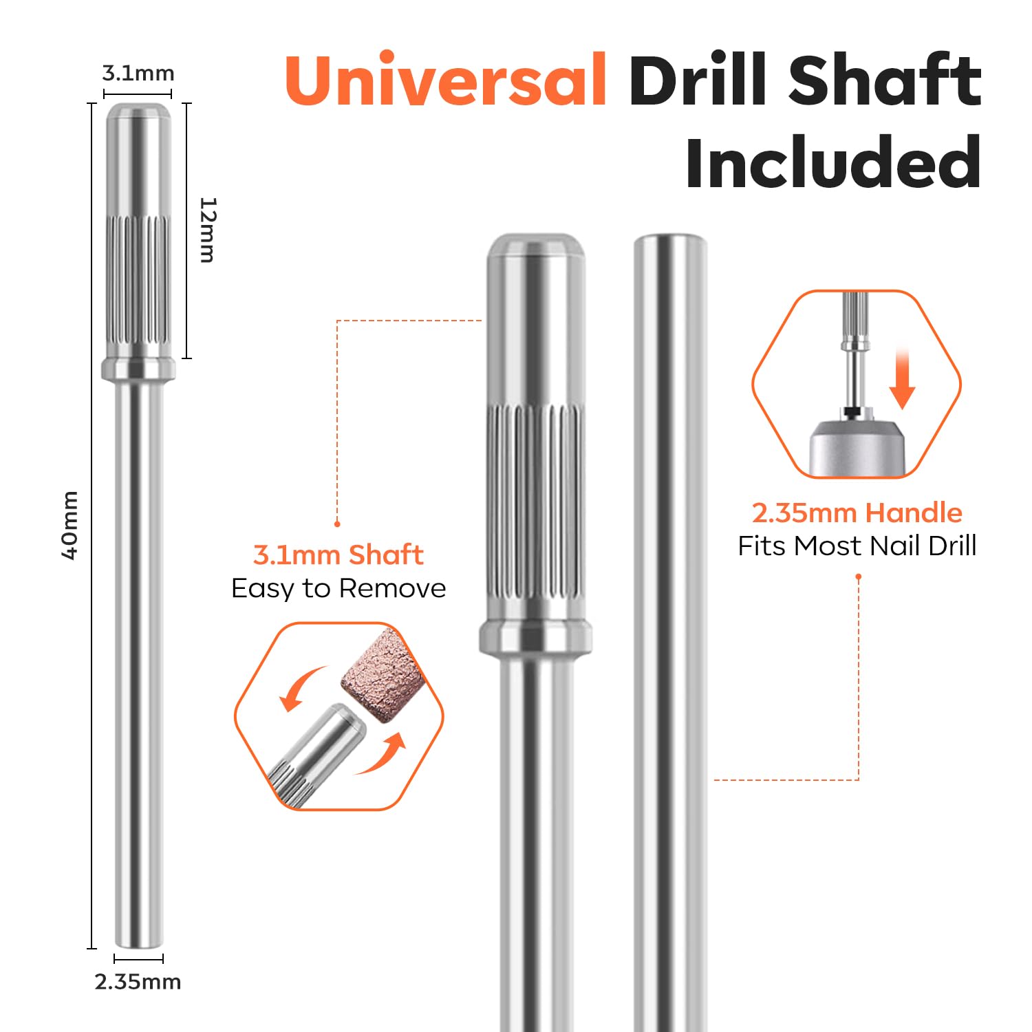 Modelones Sanding Bands for Nail Drill, 200 Pcs Mini Small Nail Sanding Bands, Mix 80 120 180 240 Fine Grit File Sanding Bands with 3.1mm Mandrel Bit for Acrylic Nails Gel Manicures, White Purple Pink - Image 5