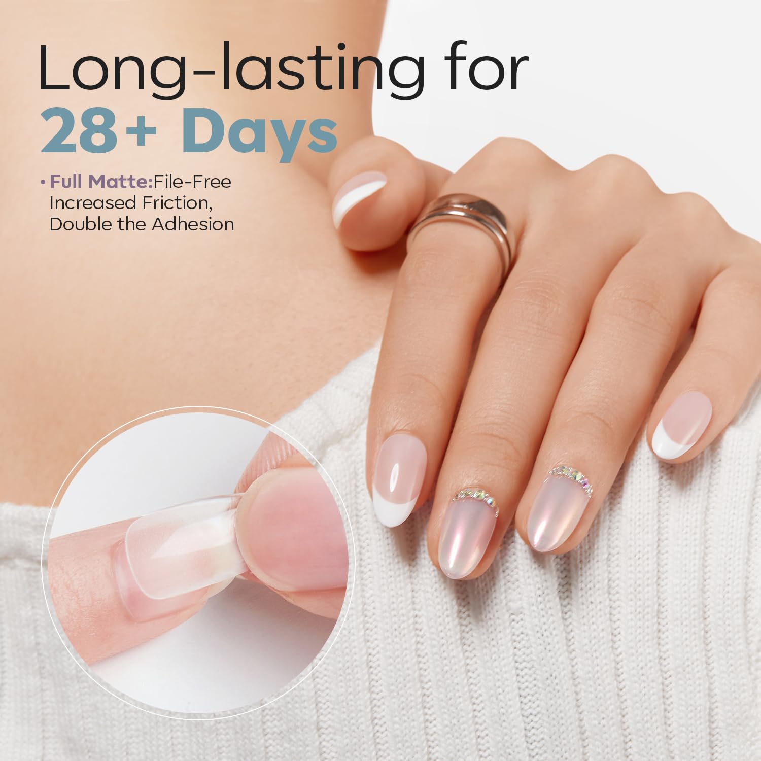 modelones Short Almond Fake Nail Tips - 510Pcs Full Matte Gel Tips Pre-shaped Full Cover Clear Acrylic Gel Kit False Press on Nails for Extension DIY Salon 15Sizes - Image 4