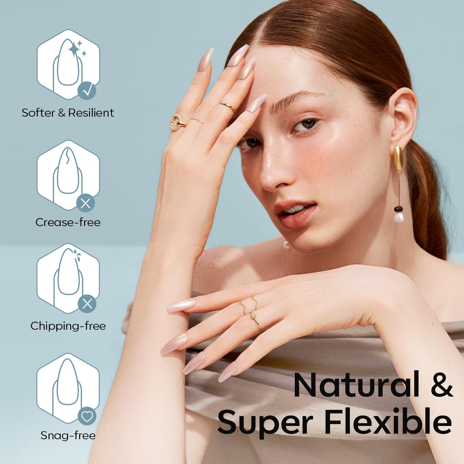 modelones Short Almond Fake Nail Tips - 510Pcs Full Matte Gel Tips Pre-shaped Full Cover Clear Acrylic Gel Kit False Press on Nails for Extension DIY Salon 15Sizes - Image 7