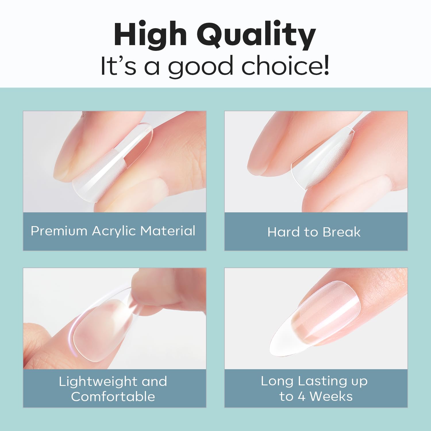 modelones Short Almond Fake Nail Tips - 510Pcs Full Matte Gel Tips Pre-shaped Full Cover Clear Acrylic Gel Kit False Press on Nails for Extension DIY Salon 15Sizes - Image 8