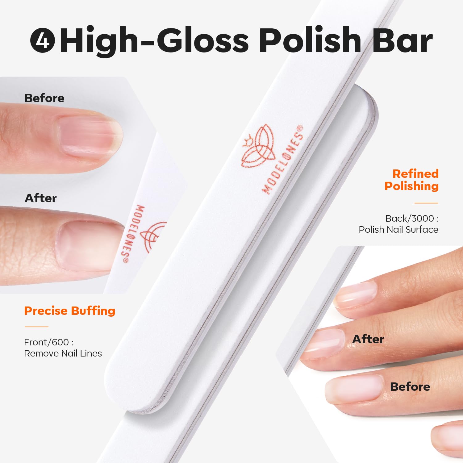 modelones Short Square Nail Tips 216PCS 12Sizes + 4PCS Nail Files and Nail Buffers - Image 9