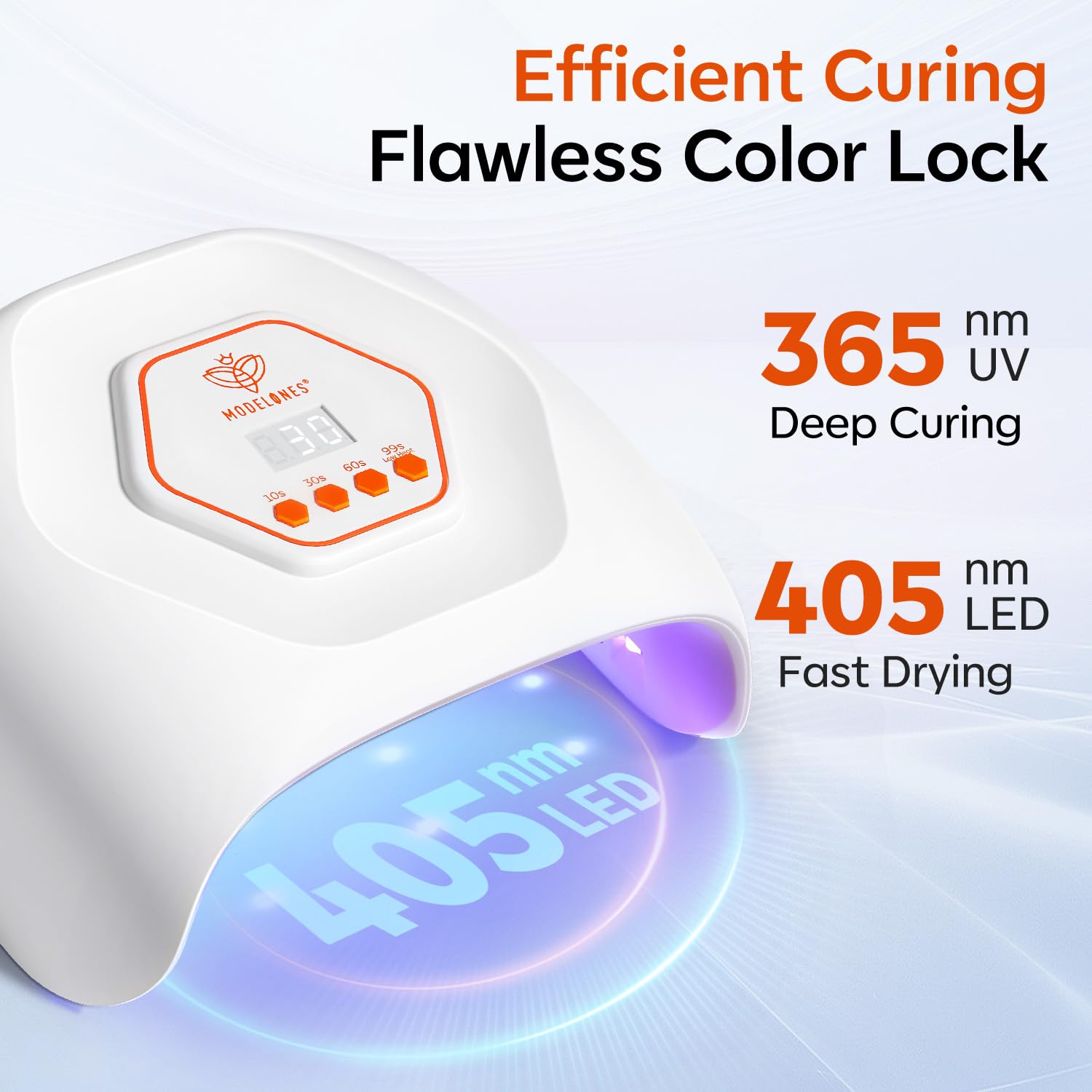 modelones UV LED Nail Lamp, Light for Gel Nails Nail Dryer Gel Polish Fast Curing with 4 Timer Smart Sensor Nail Art Tools Manicure Kit Starter Friendly Gifts for Women Girls - Image 7